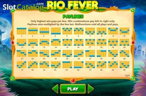 Οθόνη7. Rio Fever (Wizard Games) Κουλοχέρης