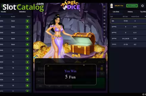 Οθόνη3. Magic Dice (Pascal Gaming) Κουλοχέρης