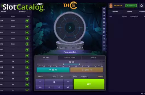 Οθόνη2. Dice (Pascal Gaming) Κουλοχέρης