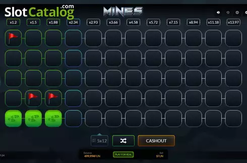 Οθόνη3. Mines (Pascal Gaming) Κουλοχέρης