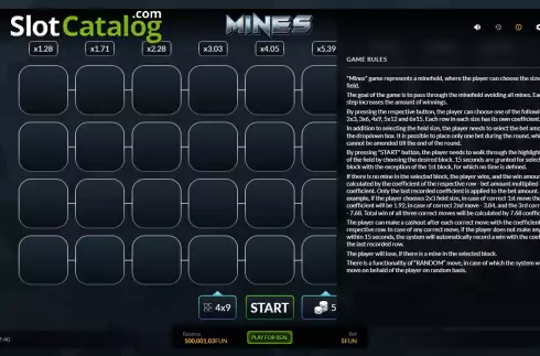 Οθόνη6. Mines (Pascal Gaming) Κουλοχέρης