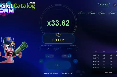 Οθόνη3. Crazy Worm Κουλοχέρης