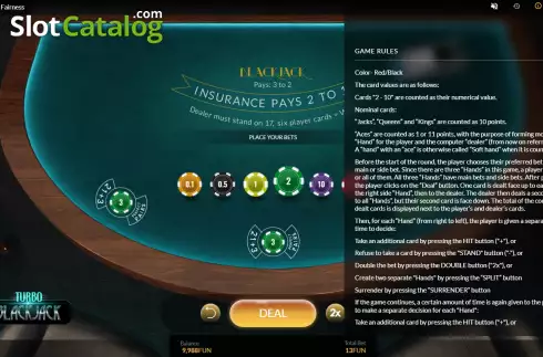 Οθόνη7. Turbo Blackjack Κουλοχέρης
