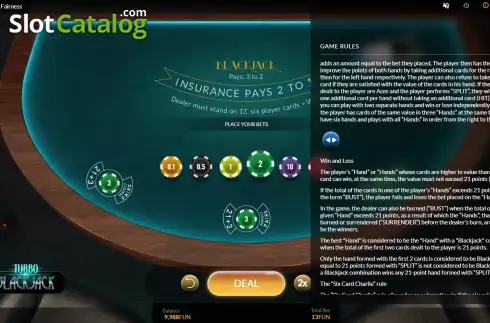 Οθόνη9. Turbo Blackjack Κουλοχέρης