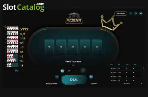 Οθόνη2. 777 Poker Κουλοχέρης 
