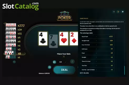 Οθόνη6. 777 Poker Κουλοχέρης 
