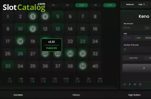 Οθόνη3. Keno (Pascal Gaming) Κουλοχέρης