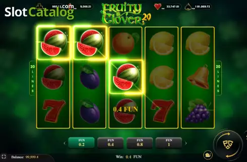 Οθόνη3. Fruity Clover 20 Κουλοχέρης