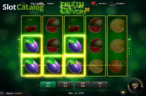 Οθόνη4. Fruity Clover 20 Κουλοχέρης