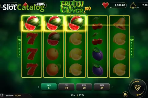 Οθόνη3. Fruity Clover 100 Κουλοχέρης