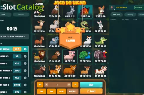 Οθόνη3. Jogo Do Bicho (Pascal Gaming) Κουλοχέρης