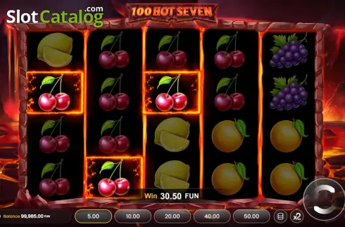 Οθόνη3. 100 Hot Seven Κουλοχέρης