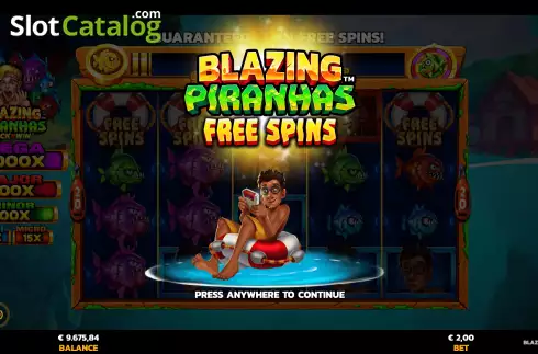 Οθόνη4. Blazing Piranhas Κουλοχέρης