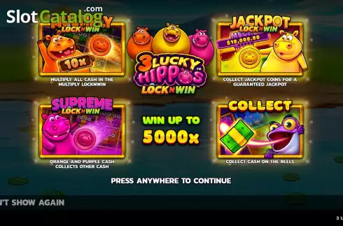 Οθόνη2. 3 Lucky Hippos Κουλοχέρης