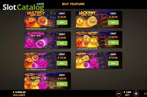 Οθόνη6. 3 Lucky Hippos Κουλοχέρης