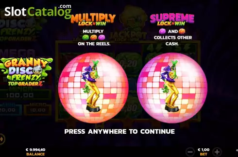 Οθόνη7. Granny Disco Frenzy Κουλοχέρης