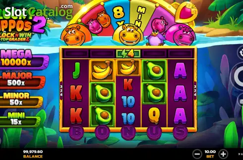 Οθόνη2. 3 Lucky Hippos 2 Κουλοχέρης