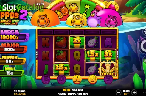 Οθόνη3. 3 Lucky Hippos 2 Κουλοχέρης