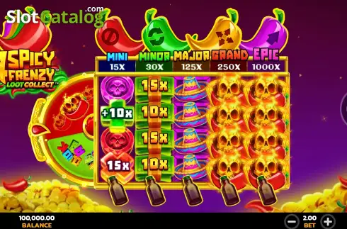 Οθόνη2. 4 Spicy Frenzy Loot Collect Κουλοχέρης