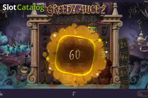 Οθόνη3. Greedy Alice 2: Bigger Bites Κουλοχέρης