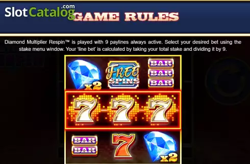 Οθόνη5. Diamond Multiplier Respin Κουλοχέρης