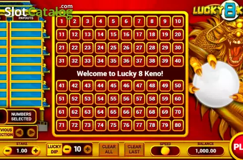 Οθόνη2. Lucky 8 Keno Κουλοχέρης