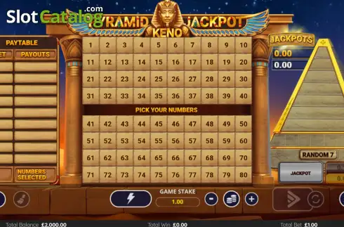 Οθόνη2. Pyramid Jackpot Keno Κουλοχέρης