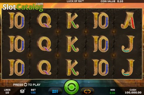 Οθόνη3. Luck of Ra Κουλοχέρης