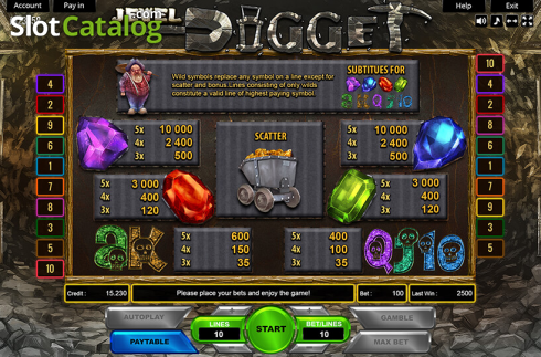 Οθόνη4. Jewel Digger Κουλοχέρης