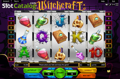 Οθόνη2. Witchcraft (Platin Gaming) Κουλοχέρης