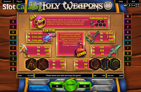 Οθόνη5. Holy Weapons Κουλοχέρης