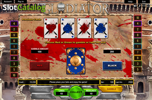 Οθόνη4. Gladiator (Platin Gaming) Κουλοχέρης 