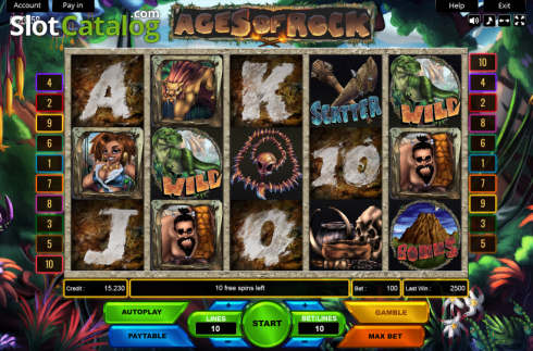 Οθόνη2. Ages of Rock (Platin Gaming) Κουλοχέρης