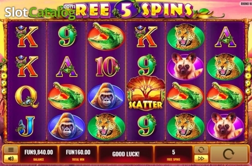 Οθόνη5. Rhino Mania Κουλοχέρης