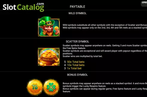 Οθόνη5. Leprechaun's Coins Κουλοχέρης