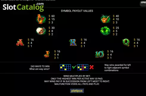 Οθόνη8. Leprechaun's Coins Κουλοχέρης