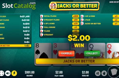 Οθόνη4. Jacks or Better (Platipus) Κουλοχέρης