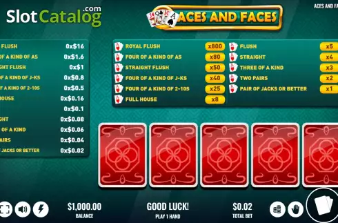 Οθόνη2. Aces and Faces (Platipus) Κουλοχέρης