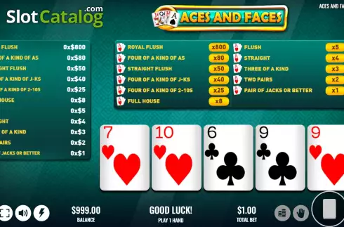 Οθόνη3. Aces and Faces (Platipus) Κουλοχέρης