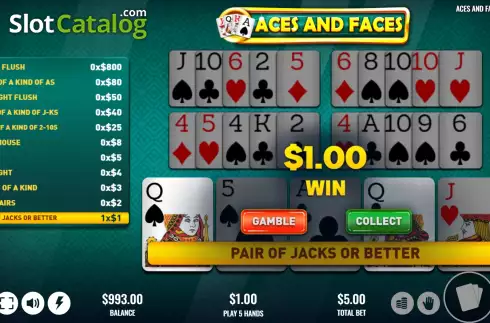 Οθόνη4. Aces and Faces (Platipus) Κουλοχέρης