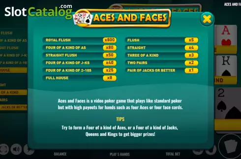 Οθόνη6. Aces and Faces (Platipus) Κουλοχέρης