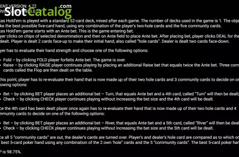 Οθόνη7. Texas Hold 'Em (Platipus) Κουλοχέρης