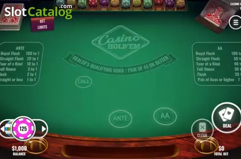 Οθόνη2. Casino Hold'Em (Platipus) Κουλοχέρης