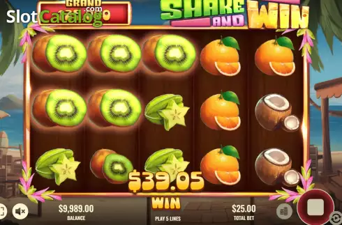Οθόνη3. Shake and Win Κουλοχέρης