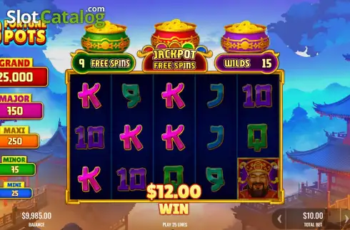 Οθόνη3. 3 Fortune Pots Κουλοχέρης