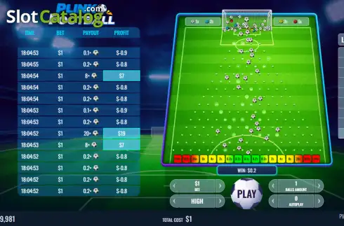 Οθόνη3. Plinko Football (Platipus) Κουλοχέρης