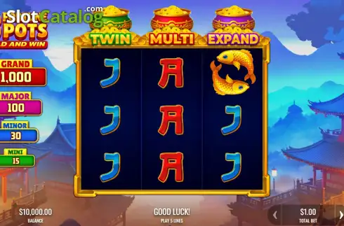 Οθόνη2. 3 Fortune Pots Hold and Win Κουλοχέρης