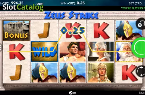 Οθόνη4. Zeus Strike Κουλοχέρης