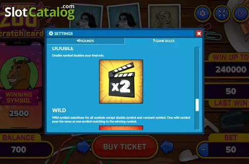 Οθόνη6. Celebrity Zoo Scratch Card Κουλοχέρης