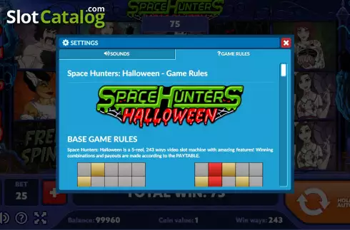Οθόνη9. Space Hunters Halloween Κουλοχέρης